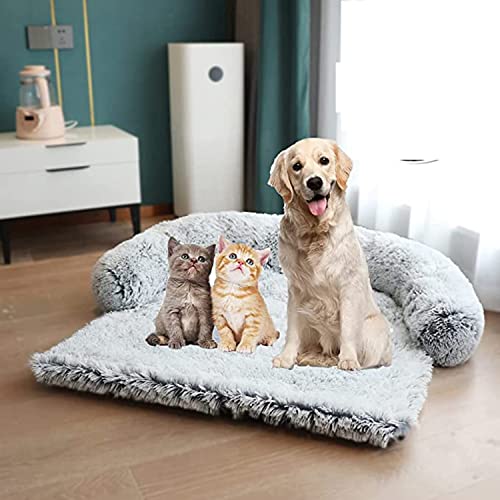 Miaogoo Gemütliches Katzen-Hundebett mit Reißverschluss, abnehmbares Haustier-Schlafkissen, Schlafsofa, beruhigende Polsterung, weich, warm, Haustierbett, rutschfest, waschbar, für Katze und Hund (115 von Miaogoo