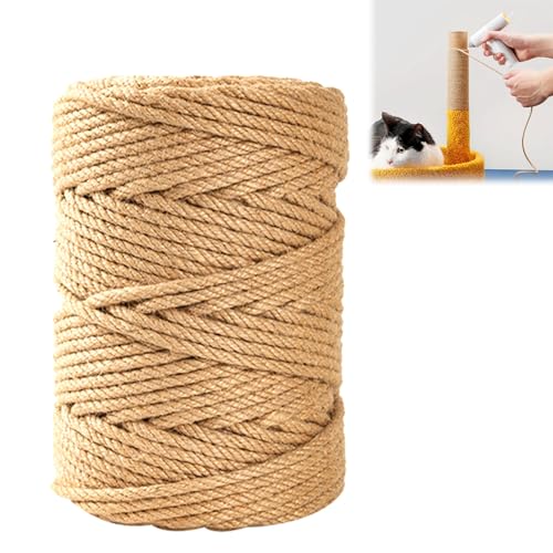 Natürliches Sisal Seil, 30M Sisalseil für Kratzbaum, Kratzbaum Seil für Katzen, Katzenspielzeug, Katzenseilzubehör, Sisal, Seil Kratzbaum, DIY, Gartendekoration von Miayical