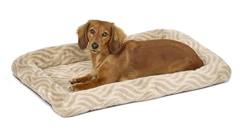 MidWest Homes For Pets QuiteTime 40230-WVTN Deluxe-Bett für mittelgroße Hunde, leicht maschinenwaschbar und trocknergeeignet, 76,2 cm, Hellbraun von MidWest Homes for Pets