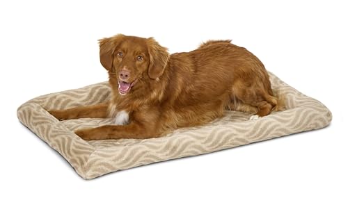 MidWest Homes for Pets QuiteTime 40236-WVTN Deluxe-Bett für mittelgroße Hunde, leicht maschinenwaschbar und trocknergeeignet, 91,4 cm, Hellbraun von MidWest Homes for Pets