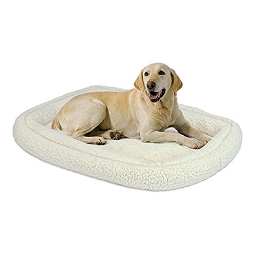 MidWest Homes for Pets Modell 40324-FS Haustierkissen, 61 cm, Fleece-Hunde-/Katzenbett, bequemes Polster, ideal für kleine Hunderassen, für 51 cm große Boxen, waschmaschinen-/trocknergeeignet, weiß von MidWest Homes for Pets