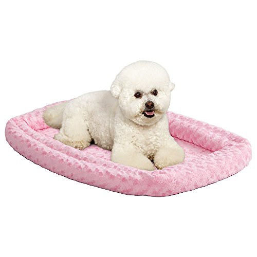 MidWest Homes for Pets Modell 40322-PS Haustierkissen, 56 cm, Fleece-Hunde-/Katzenbett, bequemes Polster, ideal für kleine Hunderassen, für 56 cm große Boxen, waschmaschinen-/trocknergeeignet, rosa von MidWest Homes for Pets