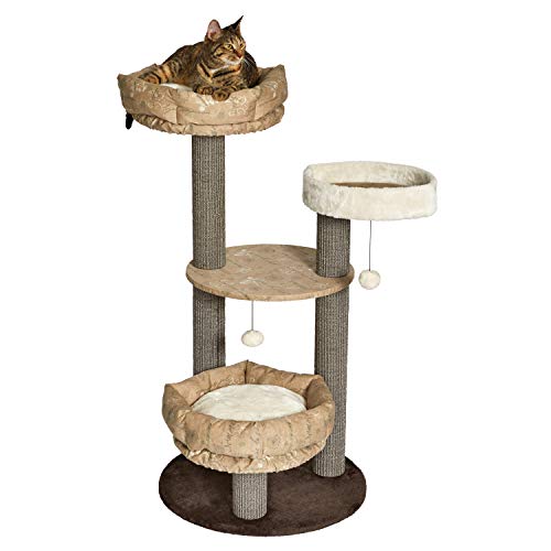 MidWest Homes for Pets 139S-TN Katzenbaum Summit, 120 cm, mit herausnehmbarem Katzenbett, Braun und Hellbraun von MidWest Homes for Pets