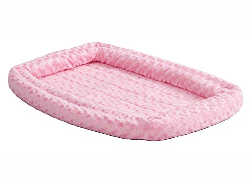 MidWest Homes for Pets Modell 40322-PS Haustierkissen, 56 cm, Fleece-Hunde-/Katzenbett, bequemes Polster, ideal für kleine Hunderassen, für 56 cm große Boxen, waschmaschinen-/trocknergeeignet, rosa von MidWest Homes for Pets