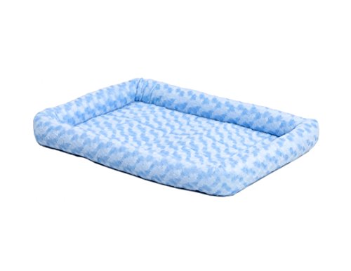 MidWest Homes for Pets Modell 40222-PB Haustierkissen, Hundebett, 56 cm langes Hunde- oder Katzenbett mit bequemer Polsterung, ideal für kleine Hunderassen, blau von MidWest Homes for Pets