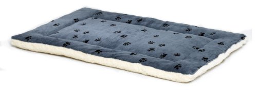 MidWest Homes for Pets Modell 40222-FVBLS Haustierbett, wendbar, mit Pfotenmuster in Blau/Weiß, Hundebett, 53 x 31 x 6,4 cm (L x B x H), für sehr kleine Hunderassen, Maschinenwäsche, blau von MidWest Homes for Pets