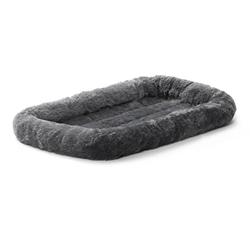 MidWest Homes for Pets Modell 40222-GY Haustierkissen, Hundebett, 56 cm langes Hunde- oder Katzenbett mit bequemer Polsterung, ideal für kleine Hunderassen, grau von MidWest Homes for Pets