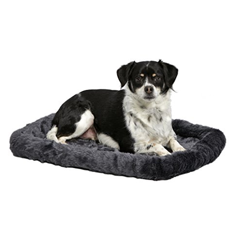 MidWest Homes for Pets Modell 40224-GY Haustierkissen, Hundebett, 61 cm langes Hunde- oder Katzenbett mit bequemer Polsterung, ideal für kleine Hunderassen, grau von MidWest Homes for Pets