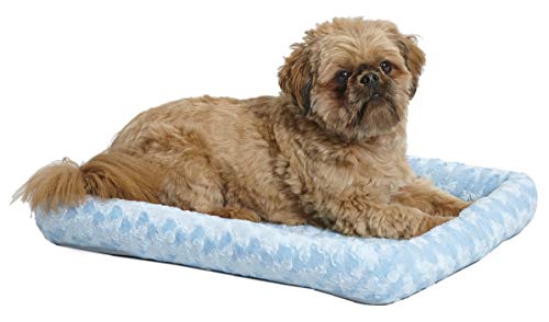 MidWest Homes for Pets Modell 40224-PB Haustierkissen, Hundebett, 61 cm langes Hunde- oder Katzenbett mit bequemer Polsterung, ideal für kleine Hunderassen, blau von MidWest Homes for Pets