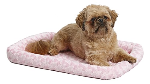 MidWest Homes for Pets Modell 40224-PK Haustierkissen, Hundebett, 61 cm langes Hunde- oder Katzenbett mit bequemer Polsterung, ideal für kleine Hunderassen, rosa von MidWest Homes for Pets