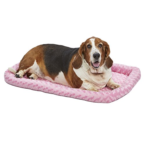 MidWest Homes for Pets Modell 40236-PK Haustierkissen, Hundebett, 91 cm langes Hunde- oder Katzenbett mit bequemer Polsterung, ideal für mittelgroße Hunderassen, rosa von MidWest Homes for Pets