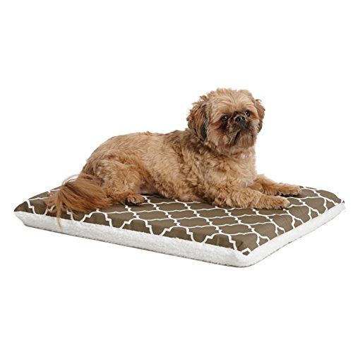 MidWest Homes for Pets Quiet Time Teflon Defender Dog Beds; Pet Beds Designed to Fit Folding Metal Dog Crates, Brown & White Geometric Pattern, 24-Inch von MidWest Homes for Pets