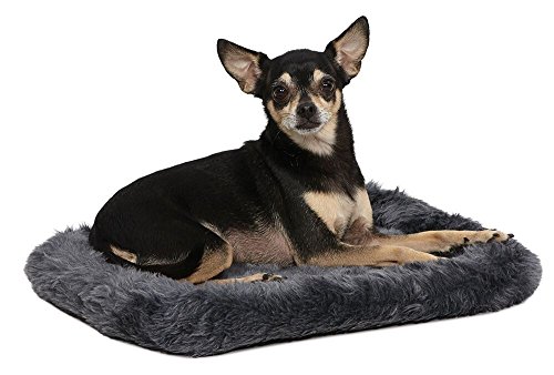 MidWest Homes for Pets Modell 40218-GY Haustierkissen, Hundebett, 46 cm langes Hunde- oder Katzenbett mit bequemer Polsterung, ideal für „Mini“-Hunderassen, grau von MidWest Homes for Pets