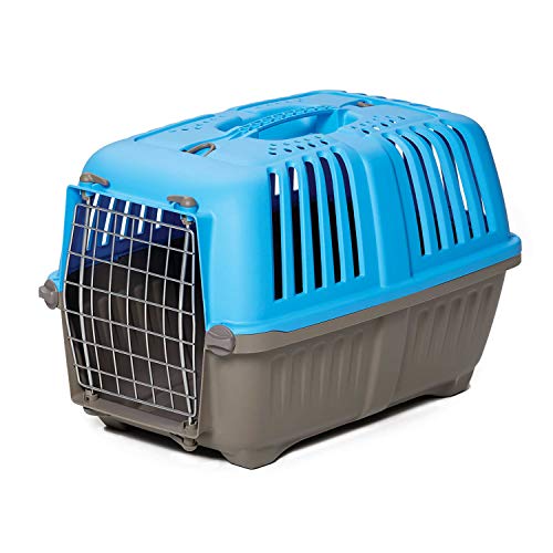 Midwest Pet Carrier - Hartseitige Kleintiertrage für winzige Hunderassen, Blauer Zwinger für schnelle Ausflüge von MidWest Homes for Pets