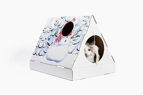 Midlee Kratzbaum für Katzen, Schneemann-Design, aus Karton von Midlee