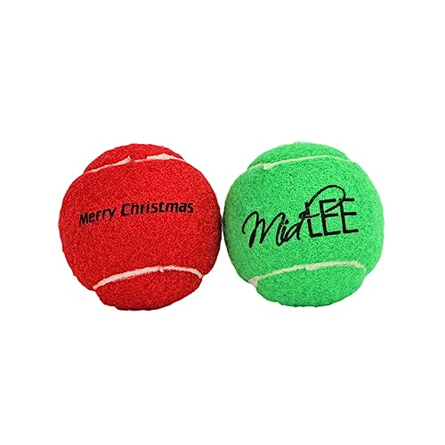 Midlee Weihnachts-Tennisbälle für Hunde, 6,3 cm, 2 Stück von Midlee