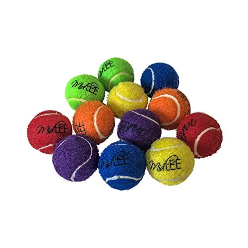 Mini-Tennisbälle für Hunde, 3,8 cm, mit Quietschelement, 12 Stück, Hunde Geschenke von Midlee