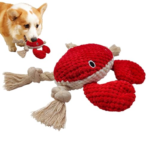 Mifeiwukawa Tug of War Hundespielzeug, weiches interaktives Hundeseilspielzeug, kreatives Tier-Design, Welpenziehspielzeug, um sie zu beschäftigen, Haustierbedarf für kleine mittelgroße Hunde (Krabbe) von Mifeiwukawa