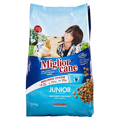 Migliorcane Croquettes Trockenfutter für Hunde (Hundefutter trocken, 100% Made in Italy, Hauptzutat: Huhn, Hundetrockenfutter, Hunde Futter, Portionsgröße: 1,5 kg) von Miglior Cane