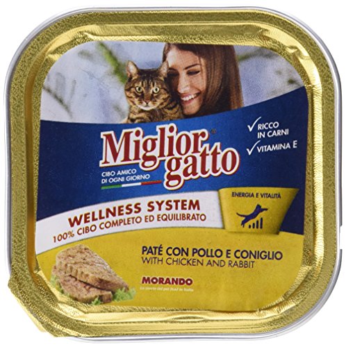 Miglior Gatto Komplettfutter per Gatti Adulti mit Huhn und Coniglio - Confezione da 32 x 100 g von Miglior Gatto