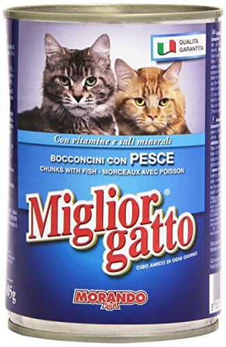 Migliorgatto - Leckerbissen mit Fisch, mit Vitaminen und Mineralsalzen - 24 Stück à 405 g [9720 g] von Miglior Gatto