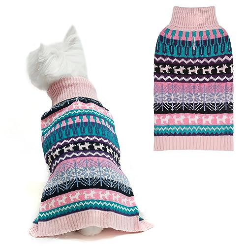 Hundepullover - Wintermantel Bekleidung Kleidung mit bunten Streifen für kaltes Wetter von Mihachi