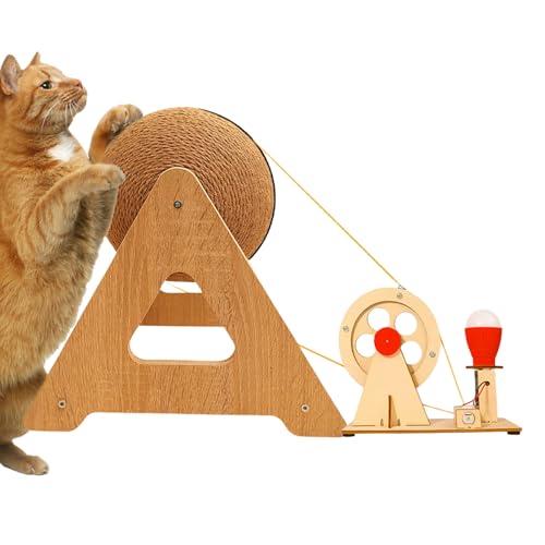 Mihauuke Katze Kratzball | Sisal Seilball - Handgekurbeltes LED Licht Eingebaut Interaktives Katzenspielzeug Gegen Langeweile Für Spiel Training Wohnzimmer Balkon Fenster Familie Geburtstag Mihauuke Katze Kratzball | Sisal Seilball - Handgekurbeltes LED Licht Eingebaut Interaktives Katzenspielzeug Gegen Langeweile Für Spiel Training Wohnzimmer Balkon Fenster Familie Geburtstag von Mihauuke