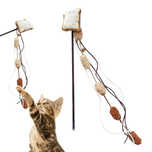 Mihauuke Katzenspielangel | Futterförmiger Spielstab Für Katzen Und Haustiere,Interaktive Angel Mit Glöckchen Zur Jagdsimulation Für Bewegung Und Beschäftigung Mihauuke Katzenspielangel | Futterförmiger Spielstab Für Katzen Und Haustiere,Interaktive Angel Mit Glöckchen Zur Jagdsimulation Für Bewegung Und Beschäftigung von Mihauuke