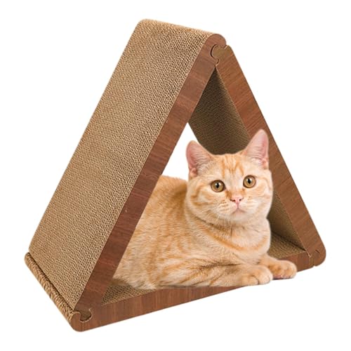Mihauuke Kratzmatten Für Katzen - Dreieckiges Kratzbrett Aus Pappe,Spielzeug Für Kätzchen Bewegung Und Schutz Von Möbeln Im Wohnzimmer Schlafzimmer Mihauuke Kratzmatten Für Katzen - Dreieckiges Kratzbrett Aus Pappe,Spielzeug Für Kätzchen Bewegung Und Schutz Von Möbeln Im Wohnzimmer Schlafzimmer von Mihauuke
