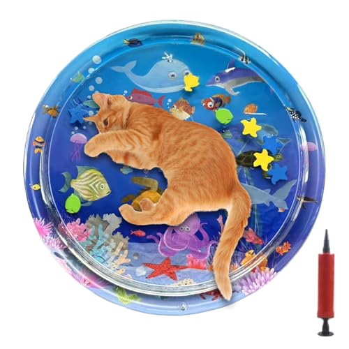 Mihauuke Wassermatte Für Katzen,Sensorik Wassermatte für Kätzchen | Faltbare Spielmatte Kühlmatte Für Boden Sofa Balkon Terrasse Garten Mihauuke Wassermatte Für Katzen,Sensorik Wassermatte für Kätzchen | Faltbare Spielmatte Kühlmatte Für Boden Sofa Balkon Terrasse Garten von Mihauuke