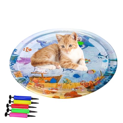Mihauuke Wassersinnesspielmatte Für Katzen | Wassersinneskissen,Kühlender Komfort, Interaktives Spielzeug Für Hunde Und Katzen Drinnen Draußen Spielunterlage Mihauuke Wassersinnesspielmatte Für Katzen | Wassersinneskissen,Kühlender Komfort, Interaktives Spielzeug Für Hunde Und Katzen Drinnen Draußen Spielunterlage von Mihauuke