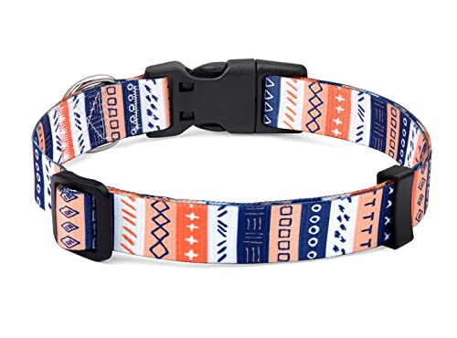 Mihqy Hundehalsband, Verstellbares, Weich & Komfort Hunde Halsband, Böhmisches, Blumen, geometrisches, Stammes Design, für Kleine, Mittlere und Große Hunde(Bunt Symbole,L) von Mihqy