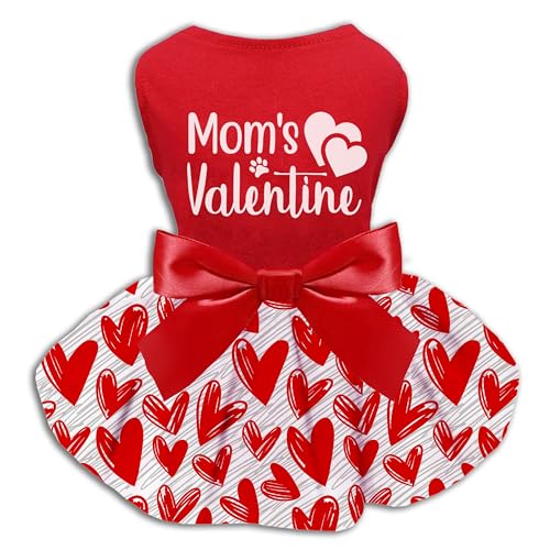 Valentinstags-Hundekleid, Urlaubsmutter, Valentinstag, Herzkleid, Outfits für kleine Jungen und Mädchen, Welpen, Haustiere von Miiemiu
