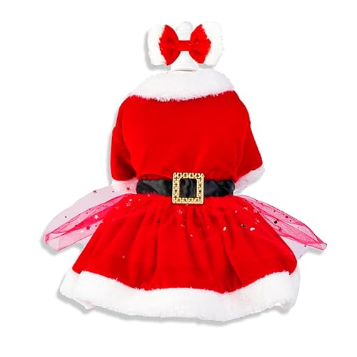 Weihnachtliche Hundekostüme, Urlaubs-Weihnachtsmann-Katzen-Appeael Kleid Outfit für kleine Jungen und Mädchen, Welpen, Haustiere von Miiemiu