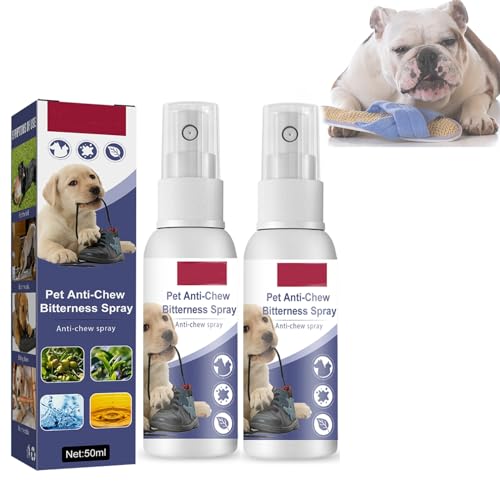 Mikabila 2pcs No Chew Spray für Hunde & Katze, Anti Kau Spray,Anti-Kratz-Katzen-Hund-Bitter-Spray, Pet Anti Chew Spray Prevent Dogs Scratching Furniture Sofa Bitter Anti-Bite Indoor Outdoor von Mikabila