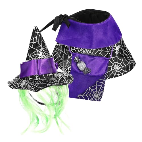 Mikikit 1 Satz Halloween-katzenumhang Katzenmantel Halloween-kostüm Für Hunde Und Katzen Hauskatze Mantel Partyumhang Für Dekorativen Umhang Katze Weihnachten Katzenkleidung Violet Satin von Mikikit