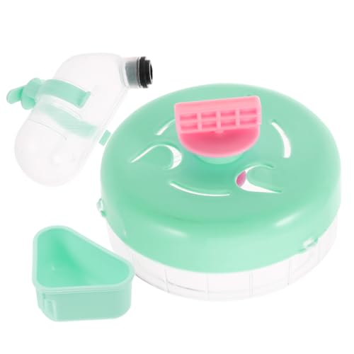 Mikikit 1 Satz Hamster-laufrad-trinkbrunnen Futterspender Automatisch Käfig Wassernapf Hängend Hundefutter Kleiner Wassernapfspender Für Ratte Tank Abs Light Green von Mikikit