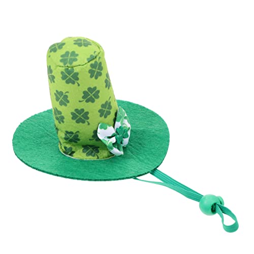 Mikikit Haustier Hut St. Patricks Day Katzenkostüm Haustier-Zylinder Grinsekatze Kostüm St. Patricks Day Hundekostüm St Patrick's Welpe Baumwolle Polyester Hundekopf Haustierzubehör von Mikikit