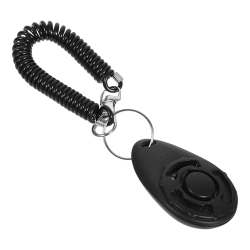 Mikikit Klicker für Haustiertraining Puffer Pfote Welpe Hundeklicker für das Training Katzenklicker Hundeglocke katzentraining Katzen-Clicker Clickertrainer Clicker-Training Black von Mikikit