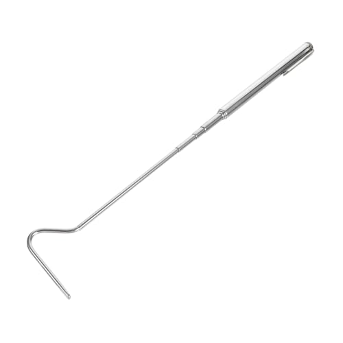 Mikikit Schlangenhaken-schlangenfalle Schlangenwerkzeug Zusammenklappbarer Schlangenhaken Schlangenfänger Schlangengreifer-Tool Schlangenstange Grabber Reacher-Tool Rostfreier Stahl Silver von Mikikit