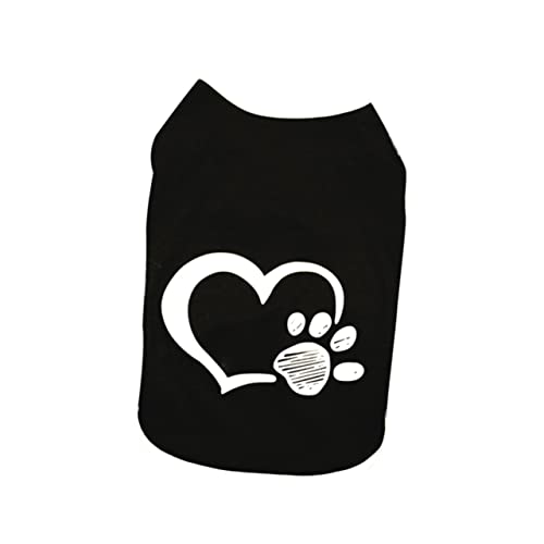 Mikikit Hunde-t-Shirt Haustier-Overall Welpen-Overall Welpenkleidung Hundehemd Weste Hunde Geburtstagsgeschenk Hundekostüme Für Kleine Hunde Dünner Hund Partykleidung Liebe Hundekleidung von Mikikit