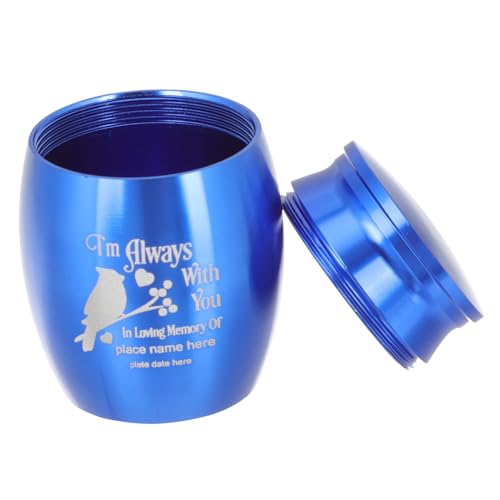 Mikinona Pet Parrot Cremated Box Mini Ashes Urn für Haustier Andenken Glatte Oberfläche Edle Gedenkurne in Royalblau Kleine Aschebehälter zur Erinnerung an Verstorbene Vögel Mikinona Pet Parrot Cremated Box Mini Ashes Urn für Haustier Andenken Glatte Oberfläche Edle Gedenkurne in Royalblau Kleine Aschebehälter zur Erinnerung an Verstorbene Vögel von Mikinona