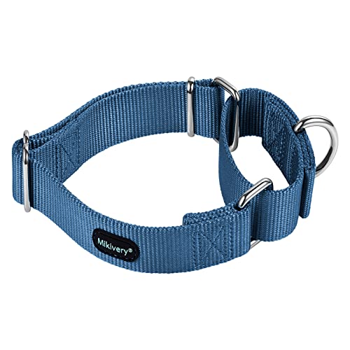 Mikivery Martingale Hundehalsband Nylon Verstellbar und Sicherheit Training Bunte Bequeme Metallschnalle Haustier Halsbänder für kleine, mittelgroße und große Hunde von Mikivery