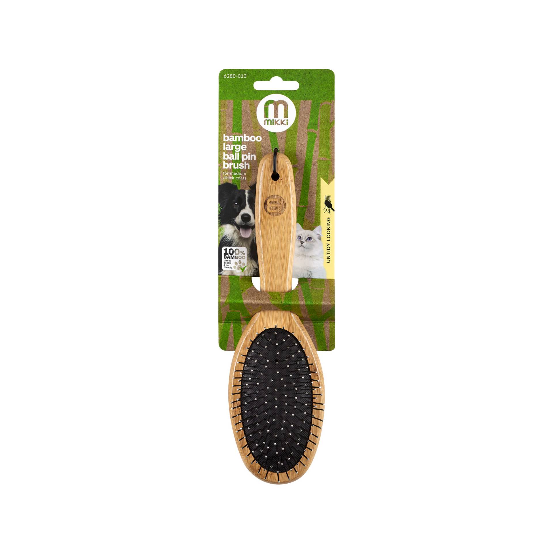 Mikki Bamboo Ball Pin Brush - Groß von Mikki