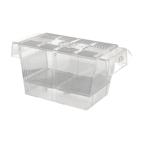 Milageto Fischzüchtung isolierter Box Float Schlupftrennung Acryl Schluckkasten Fischtank Hatchy für Clownfish Guppy, L von Milageto