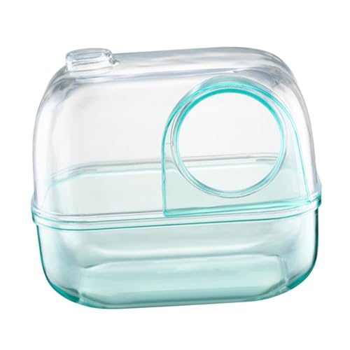 Milageto Hamster Sandbad Toilette Externes Zubehör für Hamster Käfig Zubehör Badehaus Hamster Sandbad Behälter Chinchilla, Blau von Milageto