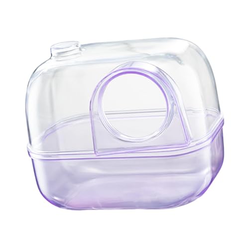 Milageto Hamster Sandbad Toilette Externes Zubehör für Hamster Käfig Zubehör Badehaus Hamster Sandbad Behälter Chinchilla, Lila von Milageto