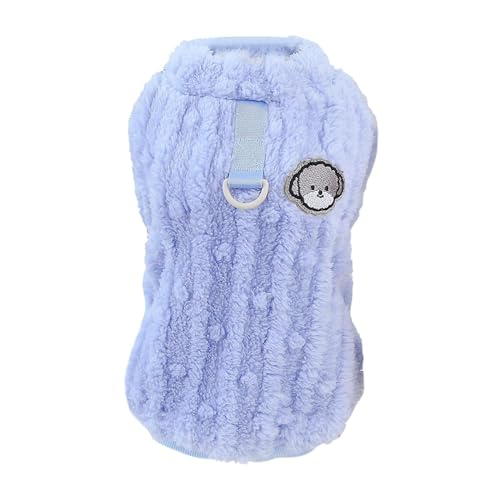 Milageto Haustier Hund Kleidung Hund Winter Pullover Haustier Liefert Winter Weiche Verdickung Gestrickte Hund Pullover Welpen Weich für Park Walking, Blau, m von Milageto