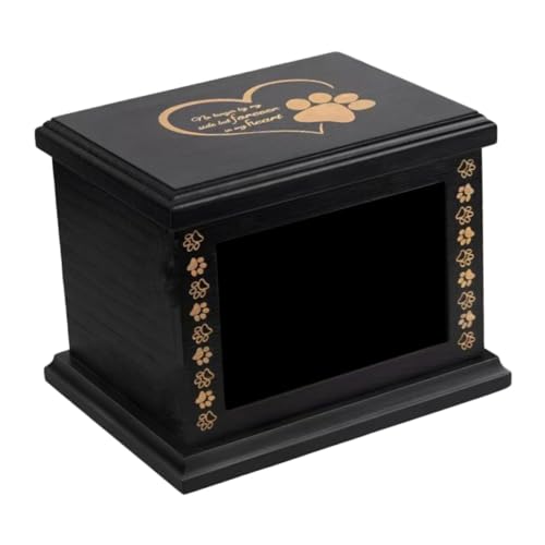 Milageto Haustier Urne Erinnerung Lieferungen Pet Memorial Geschenk Holz Katze Asche Keepsake Box von Milageto