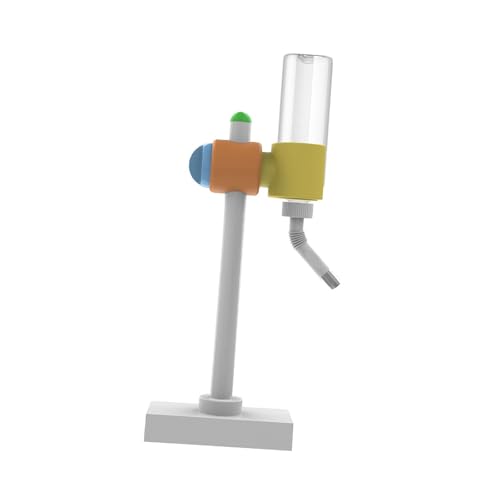 Milageto Haustier-Wasserflaschenspender, Haustier-Fütterungsgerät, 450 ml, höhenverstellbar, Haustier-Trinkbrunnen für Welpen, Hamster, Kleintiere, Weiß von Milageto